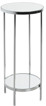 HAKU Möbel Flower Column Chrome, Metal, Mirror - Size: H 66 cm X Ø 28 cm, Style: Art Deco