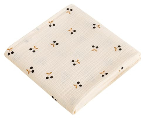 AOOPOO Babydecken 100 x 100 cm, Baby Pucktuch Musselin Decke 100% Baumwolle Dünne Atmungsaktive Sommerdecke Puckdecke Süßer Druck Baby Swaddle Decke Tücher für Neugeborene Junge und Mädchen
