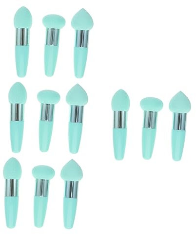Gogogmee 12pcs Stable Makeup Sponge Brush Handheld Makeup Sponges Soft Fluffy for Foundation Concealer