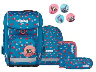 ergobag Schulranzen-Set cubo Set VoltiBär - Petrol