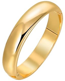 MILAKOO Gold Arc polierte Oberfläche Armreif Manschette für Frauen Minimalist Aussage dickes Armband für Geschenke