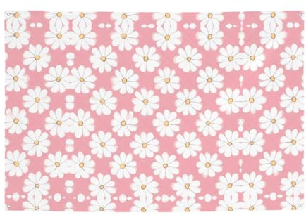 Striscione festivo bianco con crisantemo per creare atmosfera, 119,4 x 180,3 cm, per Natale, feste notturne, riunioni di amici
