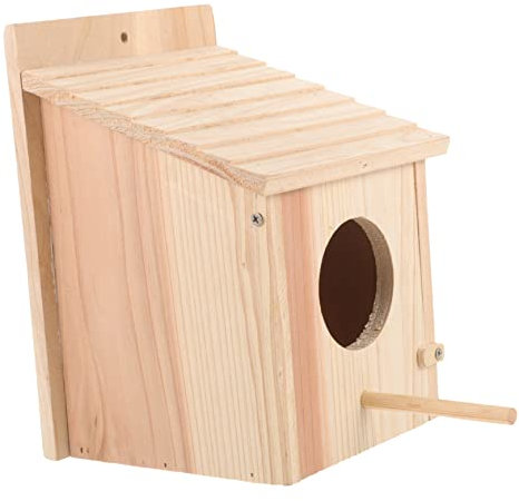 BESPORTBLE Nichoir pour Oiseaux Boîte De Nidification Accessoire De Jardin Naturel pour Oiseaux Et Pratique pour Extérieur Balcon