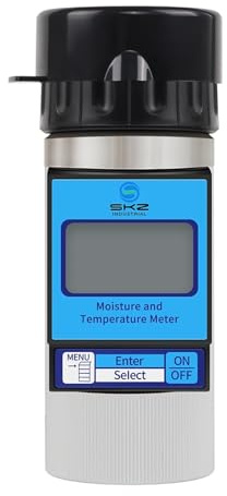 TIEOAXFT pour Bois, Bois de Chauffage, Murs, matériaux de Construction Testeur d'humidité numérique Intelligent for Grains, for 37 Types de Grains, café, blé, graines, hygromètre