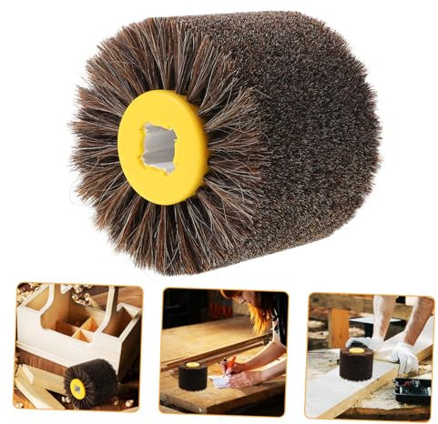 EXCEART Roue De Polissage En Crin De Cheval Pour Sculpture, Brosse à Tréfiler Compatible Perceuse, Outil De Polissage Et Réparation Multi-matériaux, Finition Lisse Pour Bois Et Métal