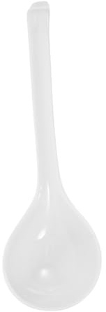 Mikinona Louche à Soupe en Porcelaine Blanche, Résistante Lave-vaisselle et Micro-ondes, pour Servir Ramen et Banquets D'hôtel, Grosse Cuillère Asiatique Pratique