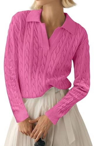 LACOZY Pull d'automne à manches longues pour femme avec col en V et col en V