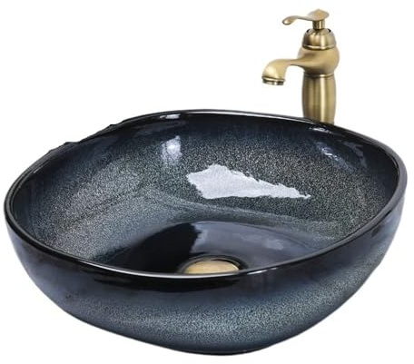 Lavabo da Appoggio Lavandino da bagno in ceramica for piccoli balconi, appartamento, lavabo da appoggio Lavabo Bagno