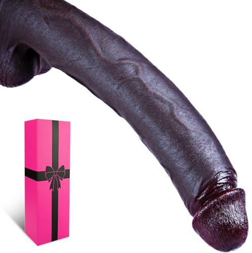 Gode réaliste géant en silicone liquide double densité, 15,5 cm noir, plug anal XL à ventouse avec un diamètre d’un centimètre et demi, stimulateur G épaissi, pour utilisateurs expérimentés