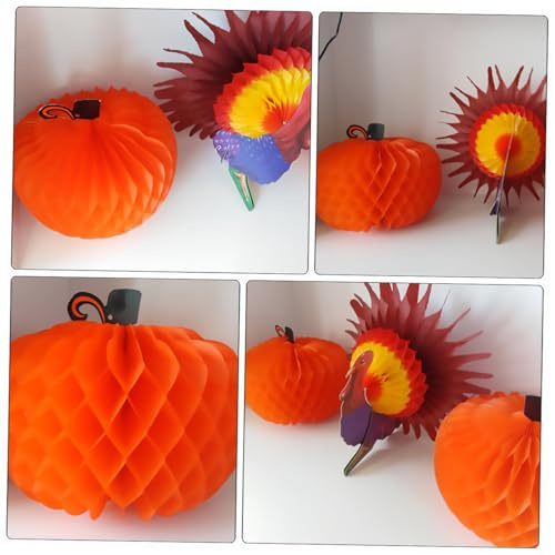 Artibetter 6 Decorazioni a Palla di Fiori di Carta Nido D’Ape per Halloween e Pasqua, Set di Palline Floreali Ecologiche per Feste e Decorazioni Interne ed Esterne