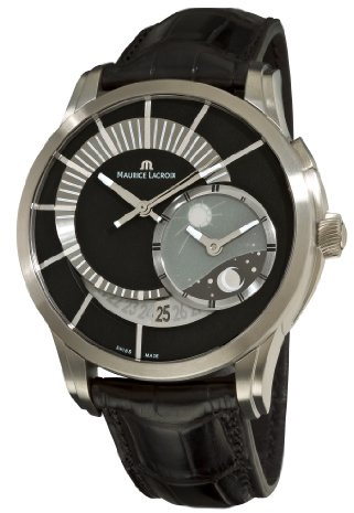 Maurice Lacroix Herren-Armbanduhr PT6108-TT031391 Pontos Decentrique GMT Limited Edition schwarz GMT Zifferblatt