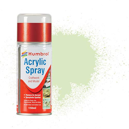 Humbrol Matt Spray Paint - AD6090 No 90 Beige Green 150ml - Model Paints for Plastic Kits, Fast-Drying Modelling Paint for Crafting Surfaces Including Plastic, Fabric, Glass, Wood & Metal Models