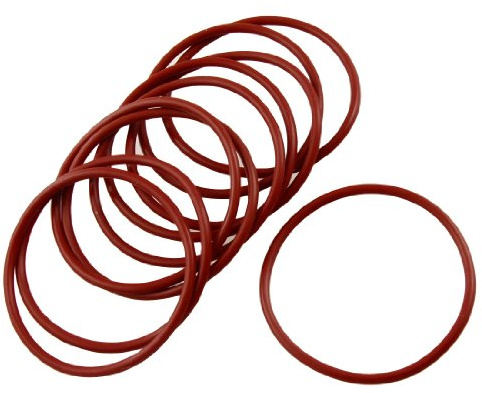 uxcell Silicone O-Ring, 60mm OD, 54mm ID, 3mm Width, VMQ Seal Rings Gasket, Red, Pack of 10