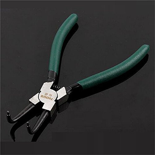 aufspannung Handwerkzeuge gebogen Lange Nase Klemme Zange Griff Stick 45 # Stahl Sicherungsring-Zange 180 mm/17,8 cm (interne Bent)