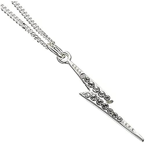 Harry Potter Sterling Silver Lightening Bolt Crystal Necklace by The Carat Shop