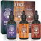 Viking Revolution - Olio Barba Set - Regalo Uomo - Ammorbidisce e Rafforza Barba con Fragranze di Sandalo, Pino, Cedro e Salvia Sclarea - 3x 30ml