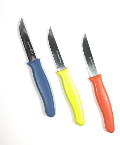 Kitchen Paring Knife Set of 3 - Orange | Blue | Green | Pampered Chef (3)