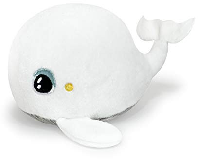 Pabobo - Veilleuse - Baleine Shakies - Peluche - Doudou - Enfant & Bébé - Lumière douce - Portable - Secouer pour allumer - Minuteur - Lavable - Piles incluses - Dès la naissance 0+ - Blanc