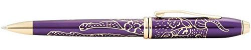 Cross AT0042-65 Kugelschreiber Townsend Zodiac SerieYear of the Ox Lack und Details in 23 K Gold, Kirsche