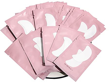 Lunamoon 50 Paare Augenpads für Wimpernverlängerung Wimpern Pads Bootsform Augenpads Wimpern Augen Patches Wimpernverlängerung Pad Zubehör Under Eye Pads for Eyelash Extensions Gut Bleiben (Pink-Boat)