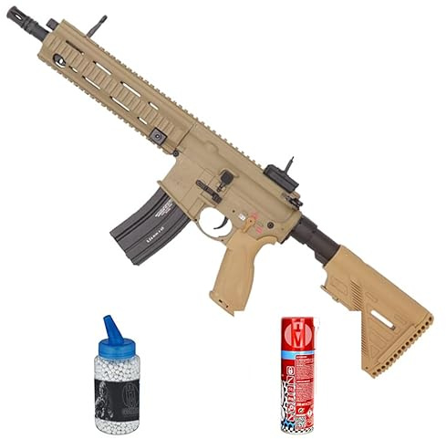HK 416 A5 Sportline Green AEG | Pistola lunga per Airsoft elettrica, calibro 6 mm + olio + biberon a sfere
