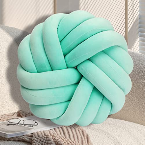 GYCS Knot Cushion, Soft Plush Cushion, Knotted Cushion, Decorative Cushion for Sofa, Bed, Decorative, Knot Cushion, Throw Cushion for Home Decoration, Bedroom, Couch,Blau,30cm