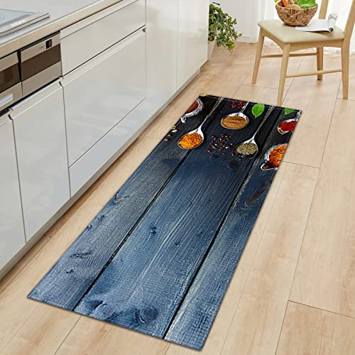 MYPALL Läufer Flur Teppich Bunte Gewürze Küchenmatten Waschbarer, Wertvoll Verwenden Für Teppichlaeufer, rutschfest und Küchenläufer Nützlich Küchenteppich 50 x 140cm