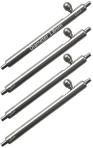 masar 22mm Xsa Ø 1,8 mm Federsteg Schnellverschluss, Armband schnellspanner stifte federstifte Armbanduhr Watch pin Quick Release Spring bar uhrenstifte uhrenstege Edelstahl – 0,8 mm, 4 Pcs 22 mm