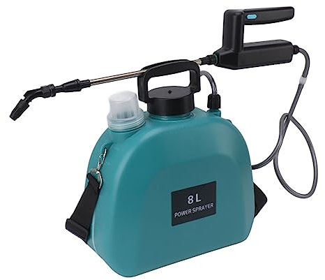 Pulverizador Eléctrico de Mochila con Batería Recargable, 8L, Verde, Bomba Versátil para Jardín y Fumigación
