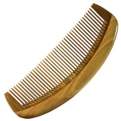 Yuutbiu Green Sandalwood Teasing Hair Comb - Anti Static Fine Tooth Wooden Styling Brush for Smoothing, Detangling & Volumizing Thin/Fine Hair (No Handle)