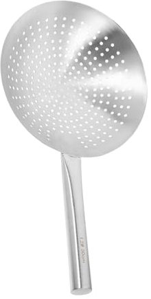 PACKOVE Espumadera Inoxidable Mango Colador De Cocina Para Frituras y Utensilio De Cocina Profesional Para Desgrasar y Escurrir