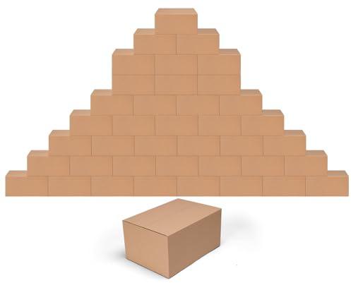 EdenseeLake 40 Pack 10x7x5 inches Shipping Boxes Small Cardboard Boxes for Packing, Moving, Mailing, Brown