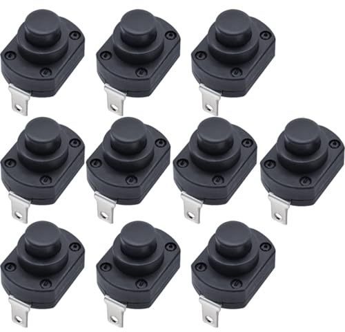 Gebildet 10Stück 18x13 Mikro-Mini-EIN/AUS-Schalter mit Selbstverriegelung, 10A, 250V, Selbstsichernder Drucktastenschalter für DIY-SMD-Taschenlampen, Typ KAN-9A