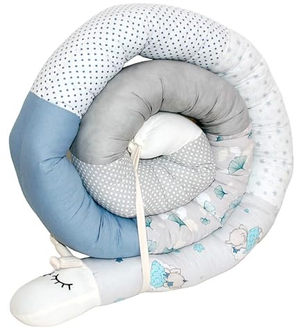 Bettschnecke/Bettschlange XXL(Motiv Elefant) Länge 250cm** Seitenschläferkissen, Stillkissen