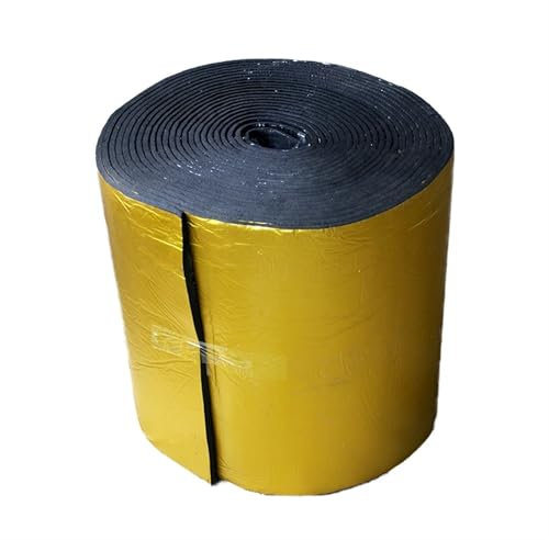 Selbstklebende Isoliermatten 200 cm x 50 cm x 10 mm Auto Motorhaube Motor Firewall Heizmatte Deadener Schalldichte Geräuschdämmung Trittschalldämmung Aluminiumfolie Aufkleber Matten Selbstklebend Dämm