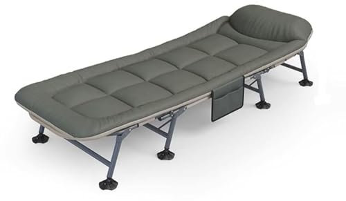 WANGCEPLSD Feldbett, Feldbett Klappbar, Reisebett Erwachsene, 6-Fach Verstellbares Klappbett, Outdoor und Indoor 200 Kg Max Belastung Loungesessel