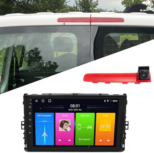9 HD Auto GPS Radio Navigator Carplay Replacement for VW Multivan Transporter Caravelle Golf Crafter Arteon Atlas Passat B8 Tiguan Jetta Skoda Fabia Combo +Auto Rückfahrkamera