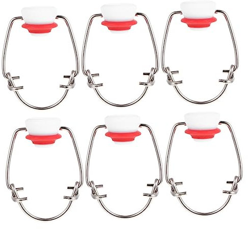 MAGICLULU 6pcs Swing Top Replacement Bottle Caps Airtight Flip Cap Stoppers Leakproof Sealing Lids for Beer Juice Beverage Bottles Prevents Spillage and External Impurities Stable Quality