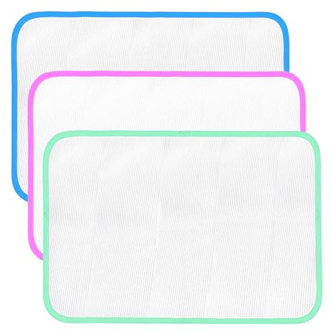Bügeltuch 3 Stück Bügelbrettbezug Bügelmatte Bügelunterlage für Tisch,Bügelschutztuch Mesh Stoff Pad Schutzbügel Tuch Bügeltuch für Einfaches Bügeln und Schutz (40 x 60 cm)