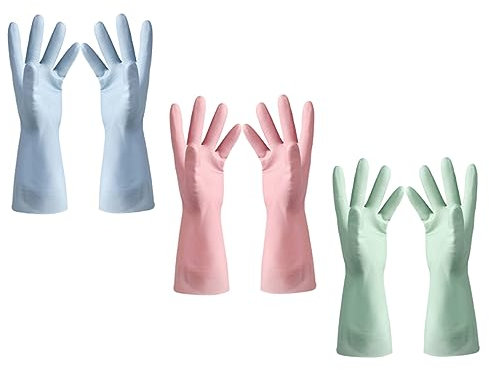 Healeved Haushaltsreinigungshandschuhe Leichte Spülhandschuhe Mittelgroße Geschirrspülhandschuhe Für Damen Dornensicherer Gartenhandschuh Zufällige Farbe