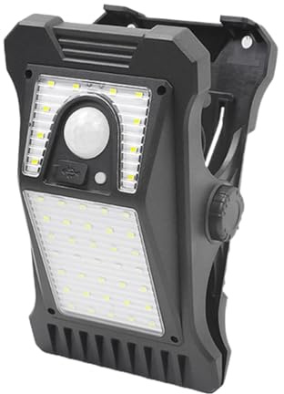 Lampes solaires à clipser pour clôture, jardin - Détecteur de mouvement extérieur - Lampe de sécurité avec 3 modes d'éclairage