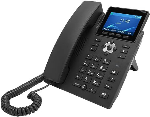 Telefono IP Schermo a Colori da 3,5 Pollici, 2.4G/5G, RJ45 1000M, Pulsanti Programmabili, Telefono VoIP per Ufficio Aziendale 100-240 V (Spina europea)