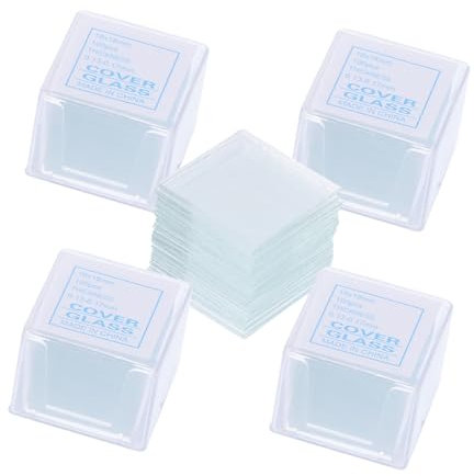 Homoyoyo 500 Klare Mikroskop Objektträger 20x20mm Aus Glas Mit Deckglas Quadratische Laboreinsatz Kompatibel Für Präzise Probenvorbereitung Und Mikroskopie Anwendungen