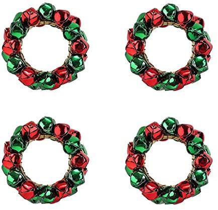 Prettiee Serviettenring, Bunte Glöckchen, Serviettenschnalle, Serviettenring aus Metall, Hoteltischdekoration (D wie abgebildet)
