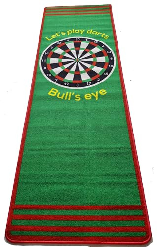 MERTEX Dartteppich Darts Spielteppich Dartmatte mit Aufdruck (Motiv 1, ca. 79 x 237 cm)