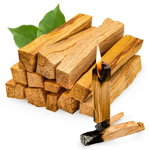 Aromaholik Palo Santo 100g Bio 100% naturrein aus Peru - Räucherholz, Palo Santos Holz - Heiliges Holz - handverlesenes Fallholz, Smudge Sticks für energetische Reinigung und Rituale