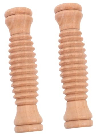 Beatifufu 2 Stück Fußmassagegerät Holz Manuell mit Meridianstimulation Vielseitig für Fußsohlen Beine Yoga zur Muskelentspannung und Regeneration