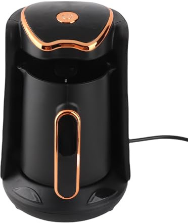 KELFEEAO Machine à café turque 600 W, cafetière électrique anti-surchauffe, cafetière turque automatique intelligente anti-débordement, capacité de 1 à 4 tasses pour la cuisine