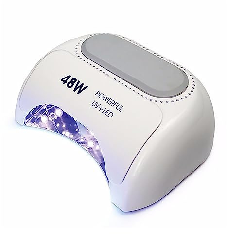 UV-lampor för gelnaglar, Dubbelchip UV+LED-lampa 48W snabbhärdande nageltork digital timer handsensor lack stelningsmaskin