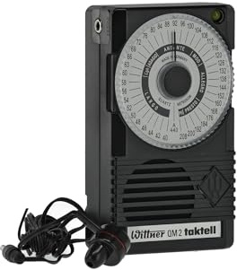 Wittner Taktell® Quartz QM 2 Serie 861 - Kunststoffgehäuse Schwarz - 40-208 Schläge/Minute - 39 Tempopositionen - Mit Kammerton a1 = 440 Hz - Inklusive Batterie (9 Volt) und Ohrhörer